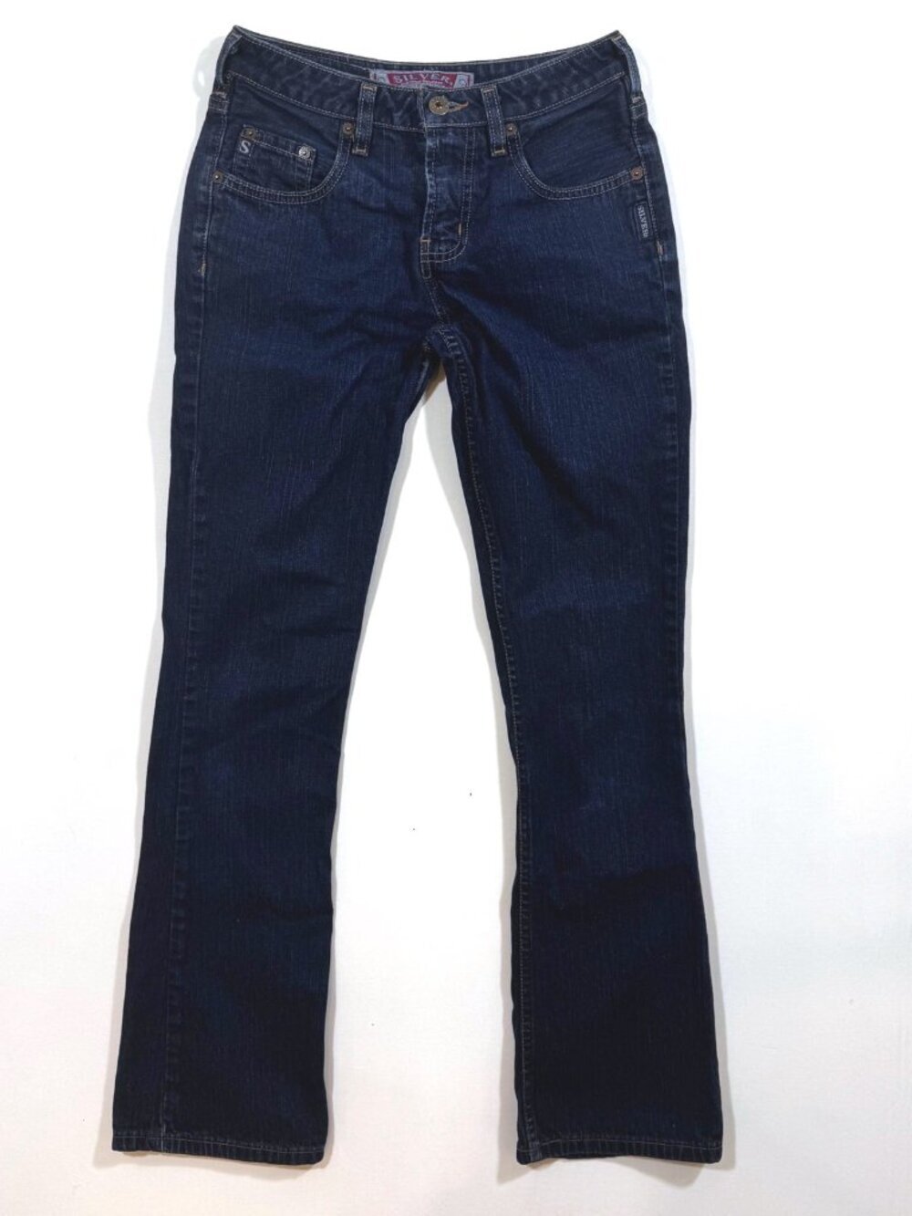 Vintage Silver Jeans Co. Bootcut Dark Wash Jeans Women's 26 Y2K Low Rise Denim